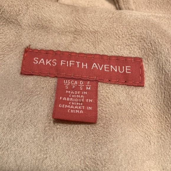 Saks Fifth Avenue Faux Pink Suede Moto Jacket. Size Small. EXCELLENT CONDITION! - Picture 3 of 7